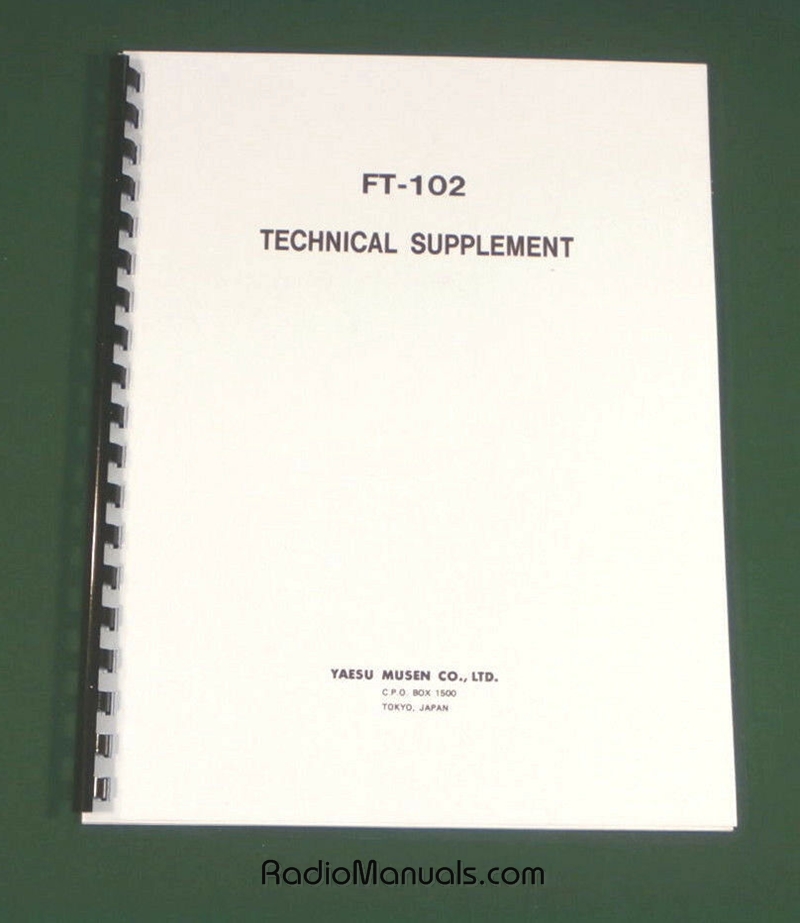 Yaesu FT-102 Technical Manual - Click Image to Close